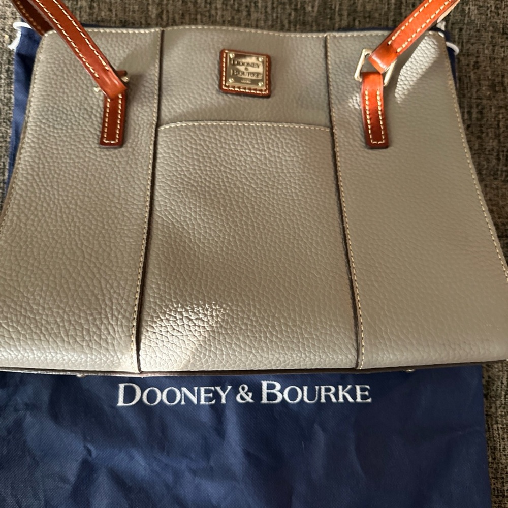 Dooney & Bourke Silver Leather Shoulder Bag